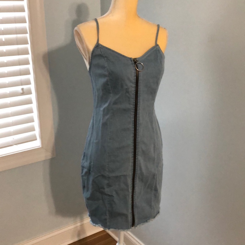 Denim zip dress Brand New